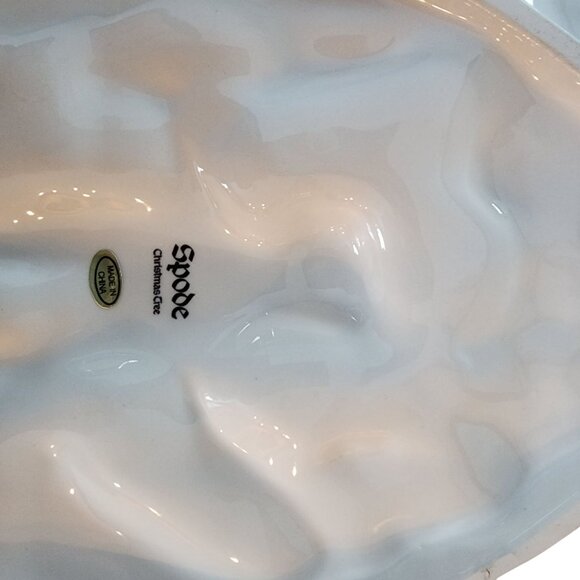 Spode Christmas Tree-Shaped Ceramic Platter With Christmas Character Design - Picture 3 of 3